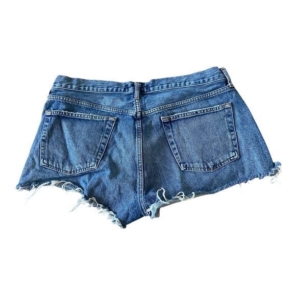 AGOLDE Parker Denim Jeans Cut Off 100% Organic Cotton Sz 27 Dark Swapmeet - Picture 2 of 6